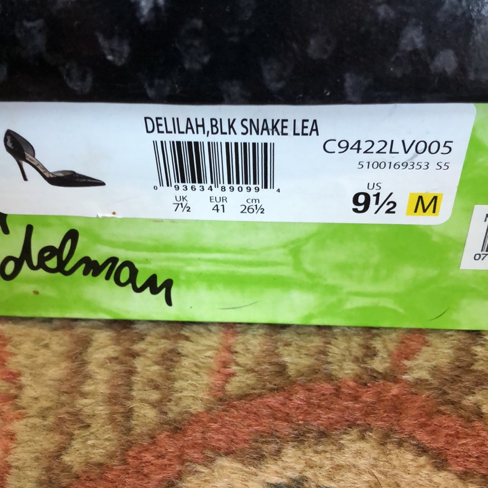 Delilah blk snake/suede pump 10m - Picture 7 of 10